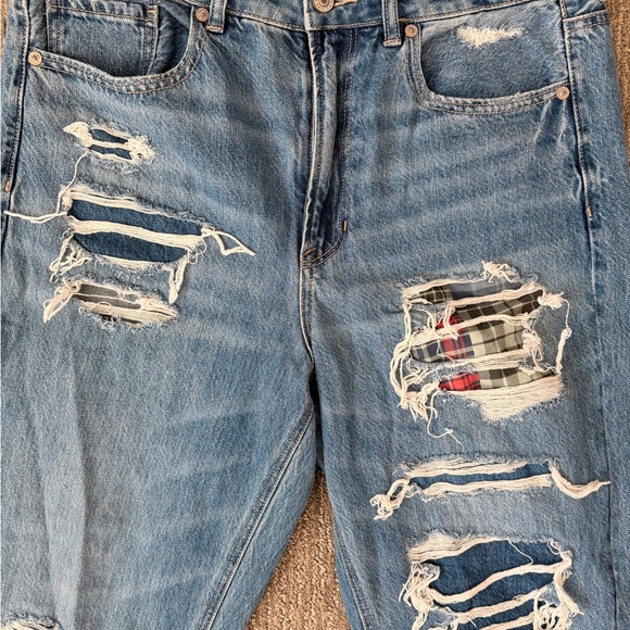 American Eagle Outfitters Light Blue Denim Jeans Tag Detail - Picture 2 of 7